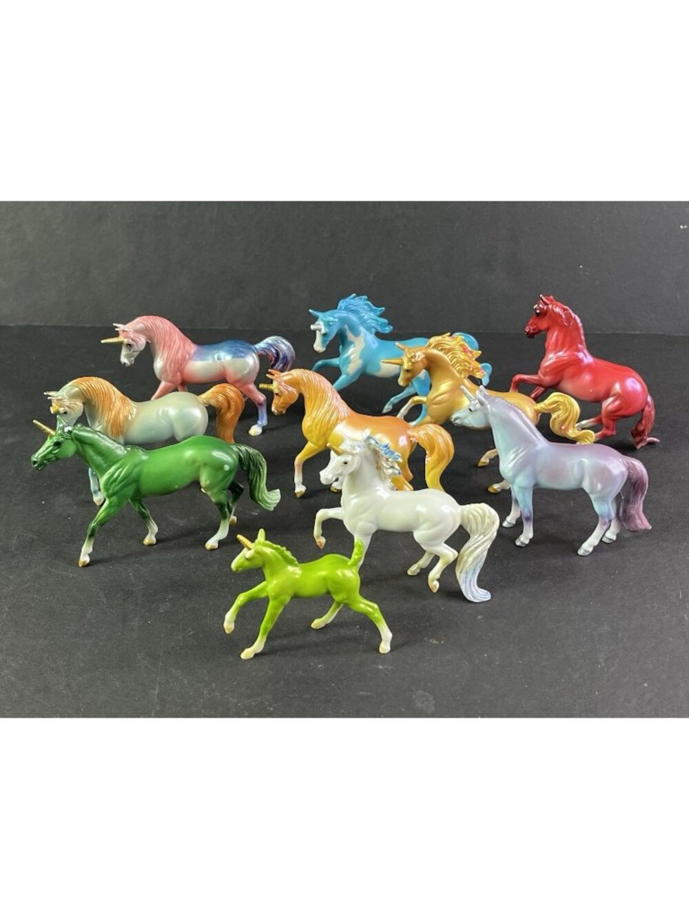 10 Breyer Stablemates Horse Unicorn +1 Schleich Customs Played With READ